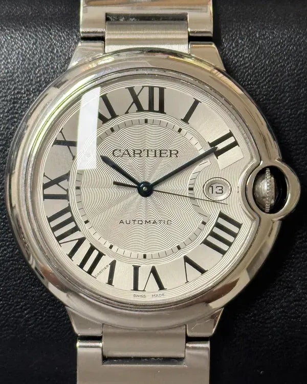 Cartier Ballon Bleu 42MM Silver Dial Steel Bracelet (W69012Z4)