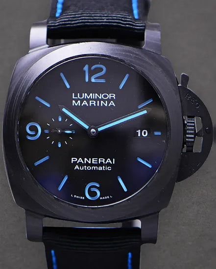 Panerai Luminor Marina Carbotech 44MM Black Dial Textile Strap (PAM01661)