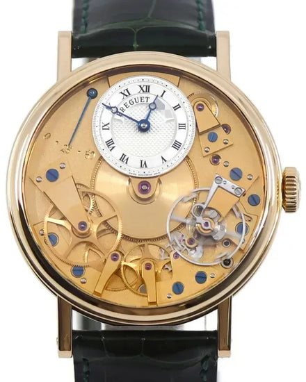 2005 Breguet Tradition 37MM Skeleton Dial Leather Strap (7027BA/11/9V6)