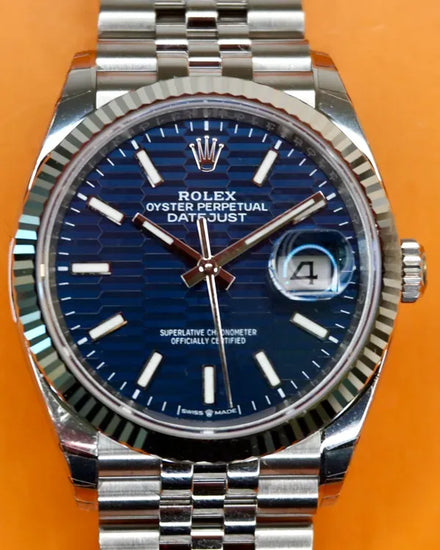 2021 Rolex Datejust 36MM Blue "Fluted Motif" Dial Jubilee Bracelet (126234)