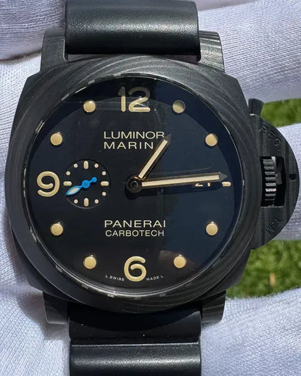 Panerai Luminor Marina 1950 3 Days Carbotech 44MM Black Dial Rubber Strap (PAM00661)