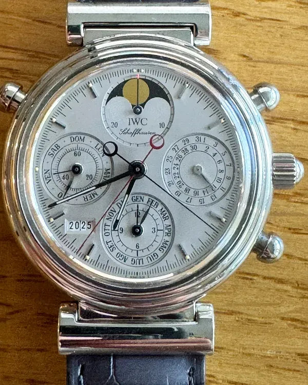 IWC Schaffhausen Da Vinci Perpetual Calendar L.E. 39MM Silver Dial Leather Strap (IW3751)