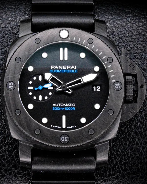 2023 Panerai Submersible Carbotech 42MM Black Dial Rubber Strap (PAM01231)