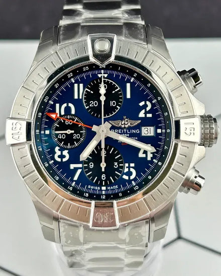 Breitling Avenger Chronograph GMT 45MM Blue Dial Steel Bracelet (A24315101C1A1)