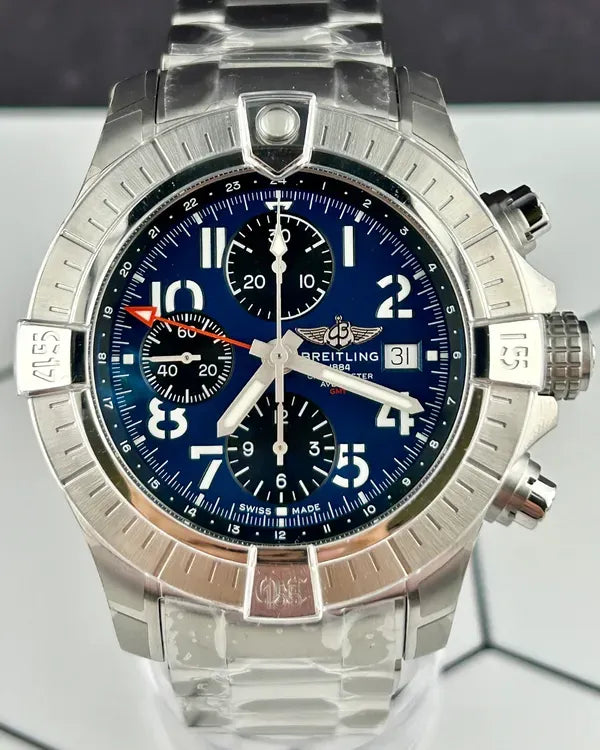 Breitling Avenger Chronograph GMT 45MM Blue Dial Steel Bracelet (A24315101C1A1)
