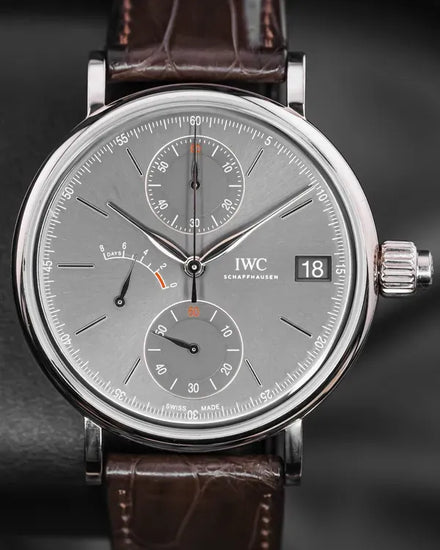 IWC Schaffhausen Portofino 40MM Grey Dial Leather Strap (IW515103)