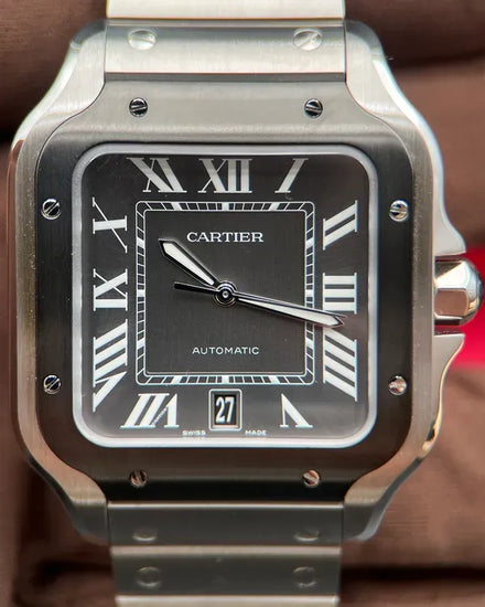 2023 Cartier Santos De Cartier 39.8MM Grey Dial Steel Bracelet (WSSA0037)