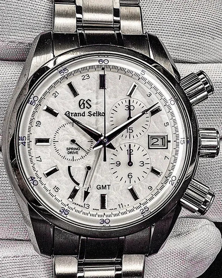 2022 Grand Seiko Sport Spring Drive GMT Chronograph L.E. 43.5MM White Dial Titanium Bracelet (SBGC247G)