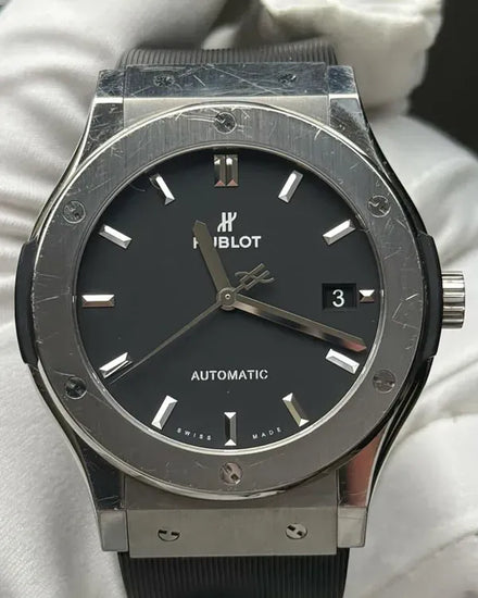 Hublot Classic Fusion 45MM Grey  Dial Rubber Strap (511.NX.1171.RX)