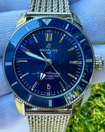 Breitling Superocean Heritage S.E. 44MM Blue Dial Steel Bracelet (AB2030)