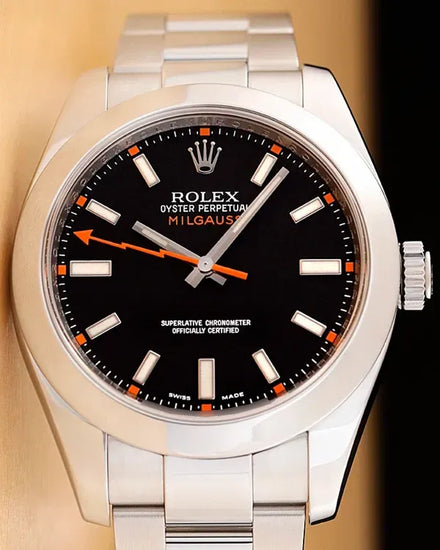 Rolex Milgauss 40MM Black Dial Oyster Bracelet (116400)