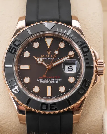 2020 Rolex Yacht-Master 40MM Black Dial Rubber Strap (126655)