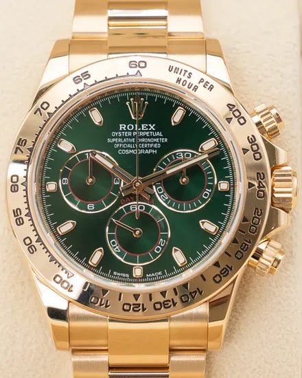 2021 Rolex Cosmograph Daytona "John Mayer" 40MM Green Dial Yellow Gold Oyster Bracelet (116508)