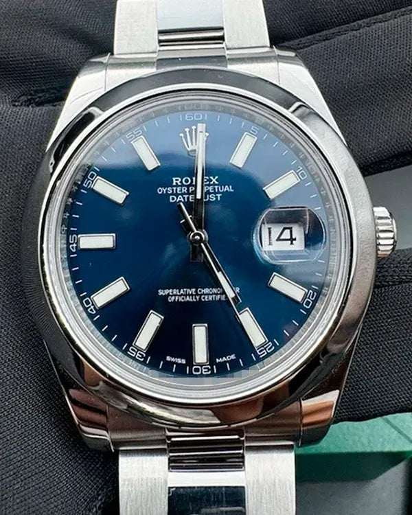 2016 Rolex Datejust II 41MM Blue Dial Oyster Bracelet (116300)