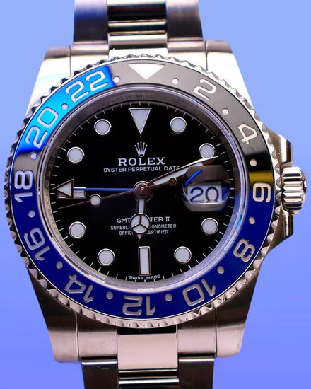 Rolex GMT-Master II "Batman" 40MM Black Dial Aftermarket Oyster Bracelet (116710BLNR)