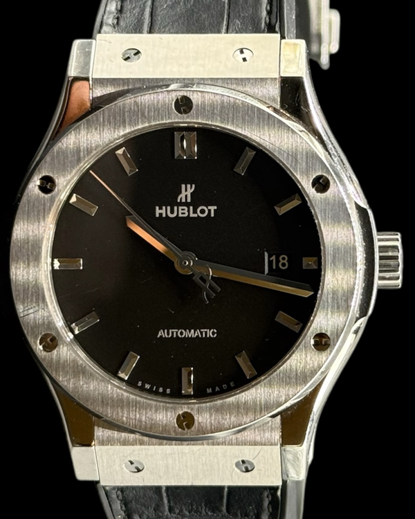 Hublot Classic Fusion 42MM Black Dial Leather Strap (542.NX.1171.RX)
