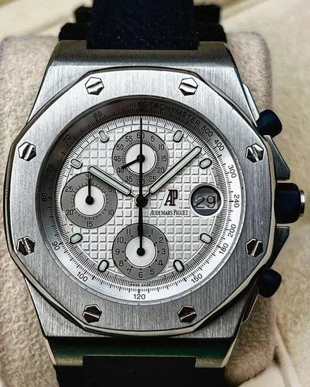2005 Audemars Piguet Royal Oak Offshore "End of Days"  42MM White Dial Kevlar Strap (25770ST)