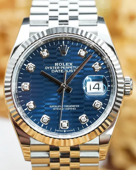 2023 Rolex Datejust 36MM Blue "Fluted Motif" Dial Jubilee Bracelet (126234)