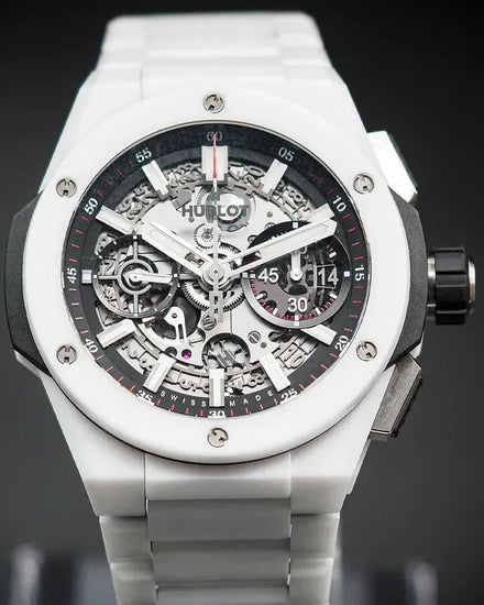 2022 Hublot Big Bang Integrated White Ceramic 42MM Skeleton Dial Ceramic Bracelet (451.HX.1123.HX)