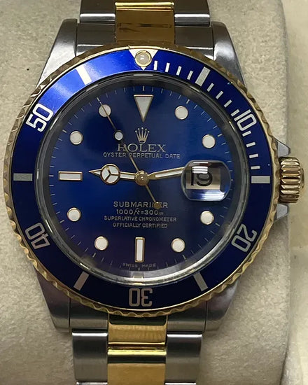 Rolex Submariner "Bluesy" 40MM Blue Dial Two-Tone Oyster Bracelet (16613)