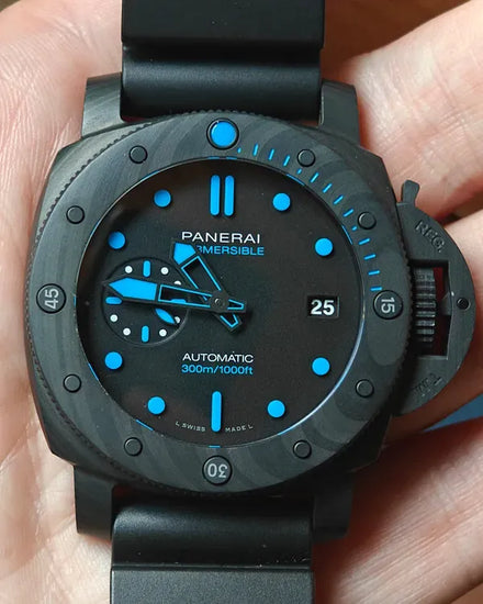 2021 Panerai Submersible Carbotech 42MM Black Dial Rubber Strap (PAM00960)