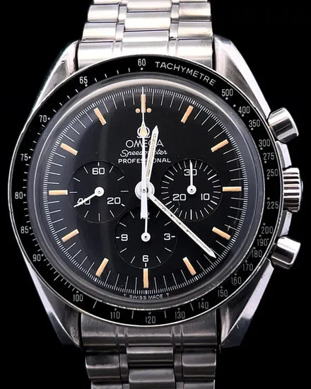 Omega Speedmaster Professional Moonwatch 42MM Black Dial Steel Bracelet (145.022)