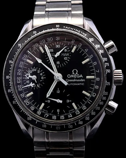 Omega Speedmaster Day Date 39MM Black Dial Steel Bracelet (3520.50.00)
