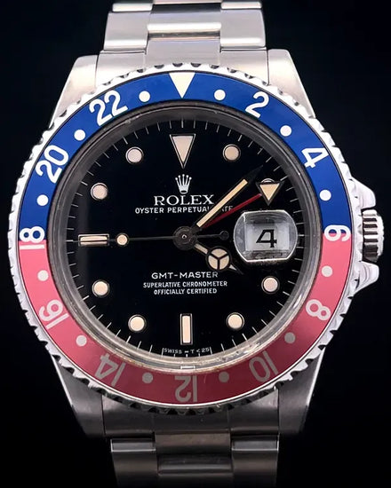 Rolex GMT-Master "Pepsi" 40MM Black Dial Oyster Bracelet (16700)
