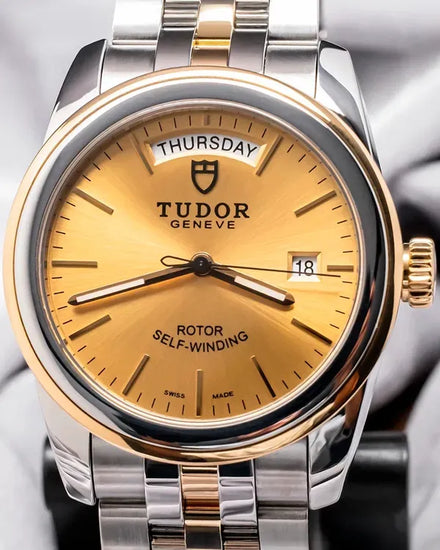 Tudor Glamour Date Day 39MM Champagne Dial Two-Tone Bracelet (56003)