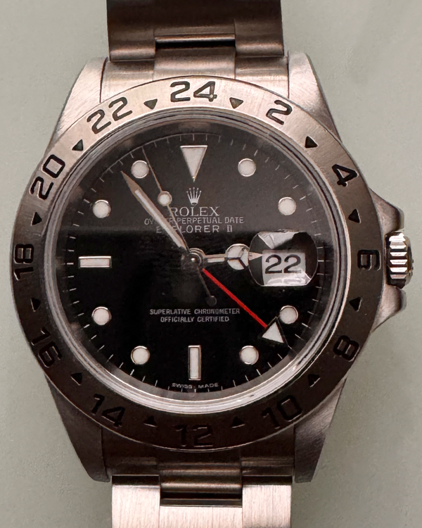 Rolex Explorer II 40MM Black Dial Oyster Bracelet (16570)