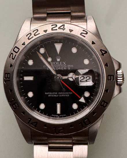 Rolex Explorer II 40MM Black Dial Oyster Bracelet (16570)