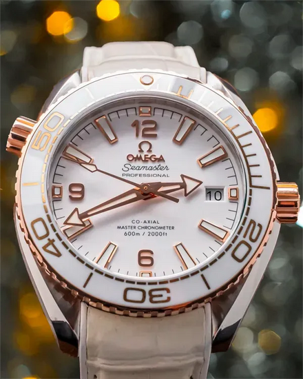 Omega Seamaster Planet Ocean 600M 39.5MM White Dial Leather Strap (215.23.40.20.04.001)