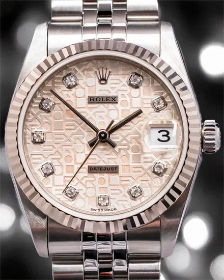 Rolex Datejust 31MM Silver "Jubilee Motif" Dial Jubilee Bracelet (78274)