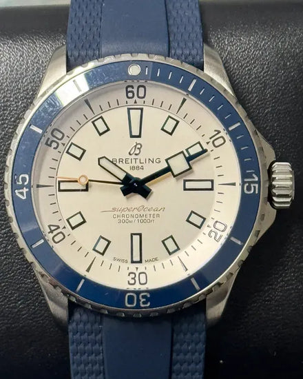 Breitling Superocean 42MM White Dial Rubber Strap (A17375)