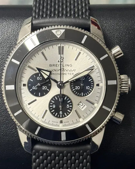 Breitling Superocean Heritage Chronograph 44MM Silver Dial Rubber Strap (AB0162121G1S1)