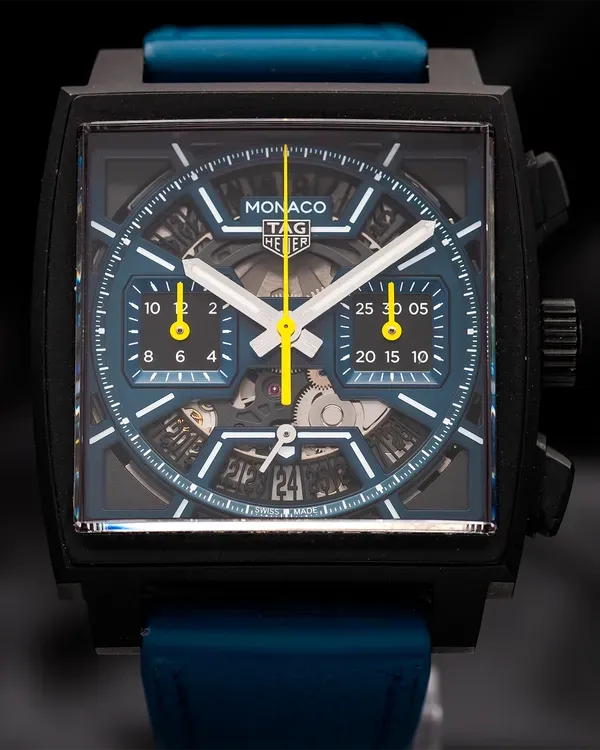 Tag Heuer Monaco 39MM Skeleton Dial Rubber Strap (CBL2188.FT6261)