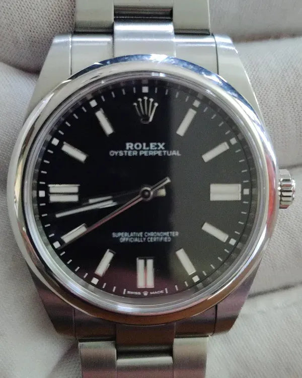 2021 Rolex Oyster Perpetual 41MM Black Dial Oyster Bracelet (124300)