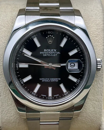 Rolex Datejust II 41MM Black Dial Oyster Bracelet (116300)