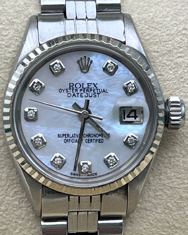 Rolex Lady-Datejust 26MM Aftermarket Mother of Pearl Dial Jubilee Bracelet (6517)