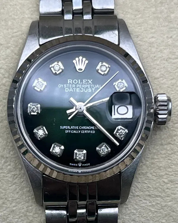 Rolex Lady-Datejust 26MM Aftermarket Green Dial Jubilee Bracelet (6517)