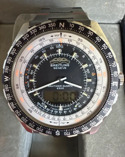 Breitling Jupiter Pilot 42MM Quartz Black Dial Steel Bracelet (80970)