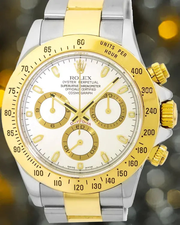 Rolex Cosmograph Daytona 40MM White Dial Two-Tone Oyster Bracelet (116523)