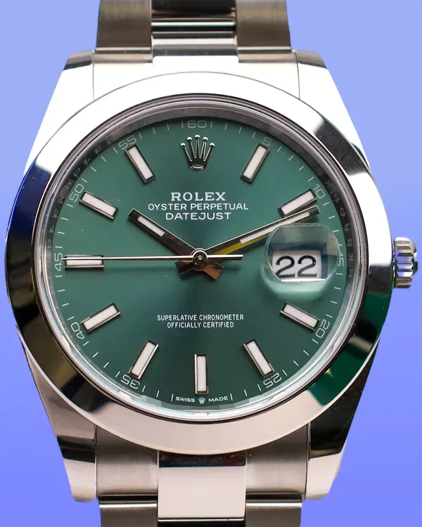 2025 Rolex Datejust 41MM Green Dial Oyster Bracelet (126300)