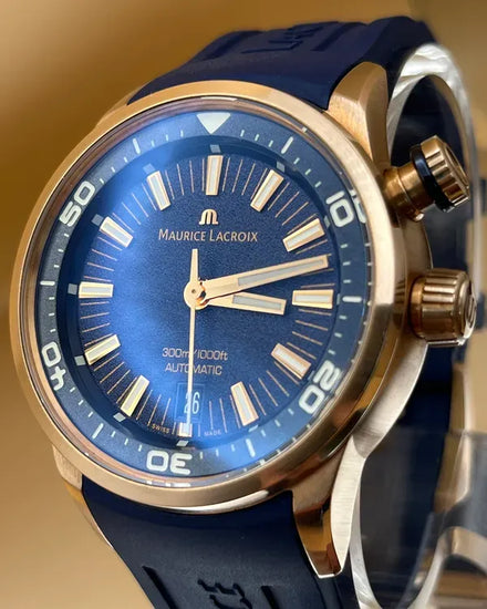 Maurice Lacroix Pontos S Diver L.E. 42MM Blue Dial Rubber Strap (PT6248-BRZ0B-430-4)
