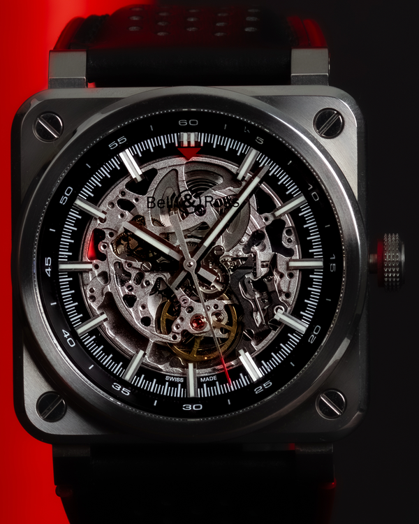 Bell & Ross BR 03-92 AEROGT HMS L.E. 42MM Skeleton Dial Leather Strap (BR-03-92-AEROGT)