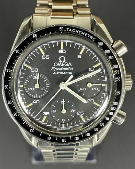No Reserve - Omega Speedmaster Reduced 39MM Black Dial Steel Bracelet (3510.50.00)