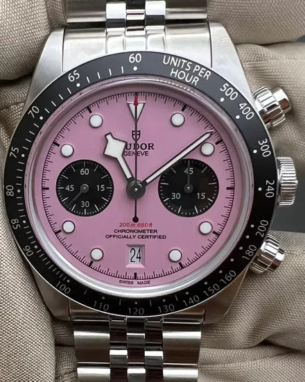 2025 Tudor Black Bay Chrono 41MM Pink Dial Steel Bracelet (79360N)