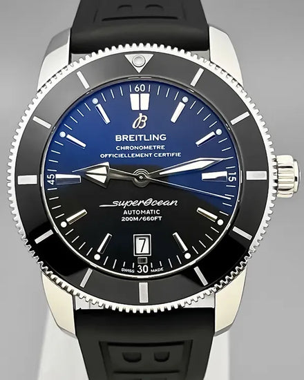 No Reserve - 2017 Breitling Superocean Heritage B20 46MM Black Dial Rubber Strap (AB202012/BF74)