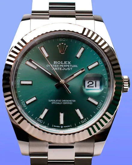 2025 Rolex Datejust 41MM Green Dial Oyster Bracelet (126334)