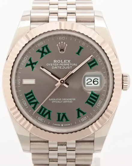 Rolex Datejust "Wimbledon" 41MM Slate Dial Jubilee Bracelet (126334)